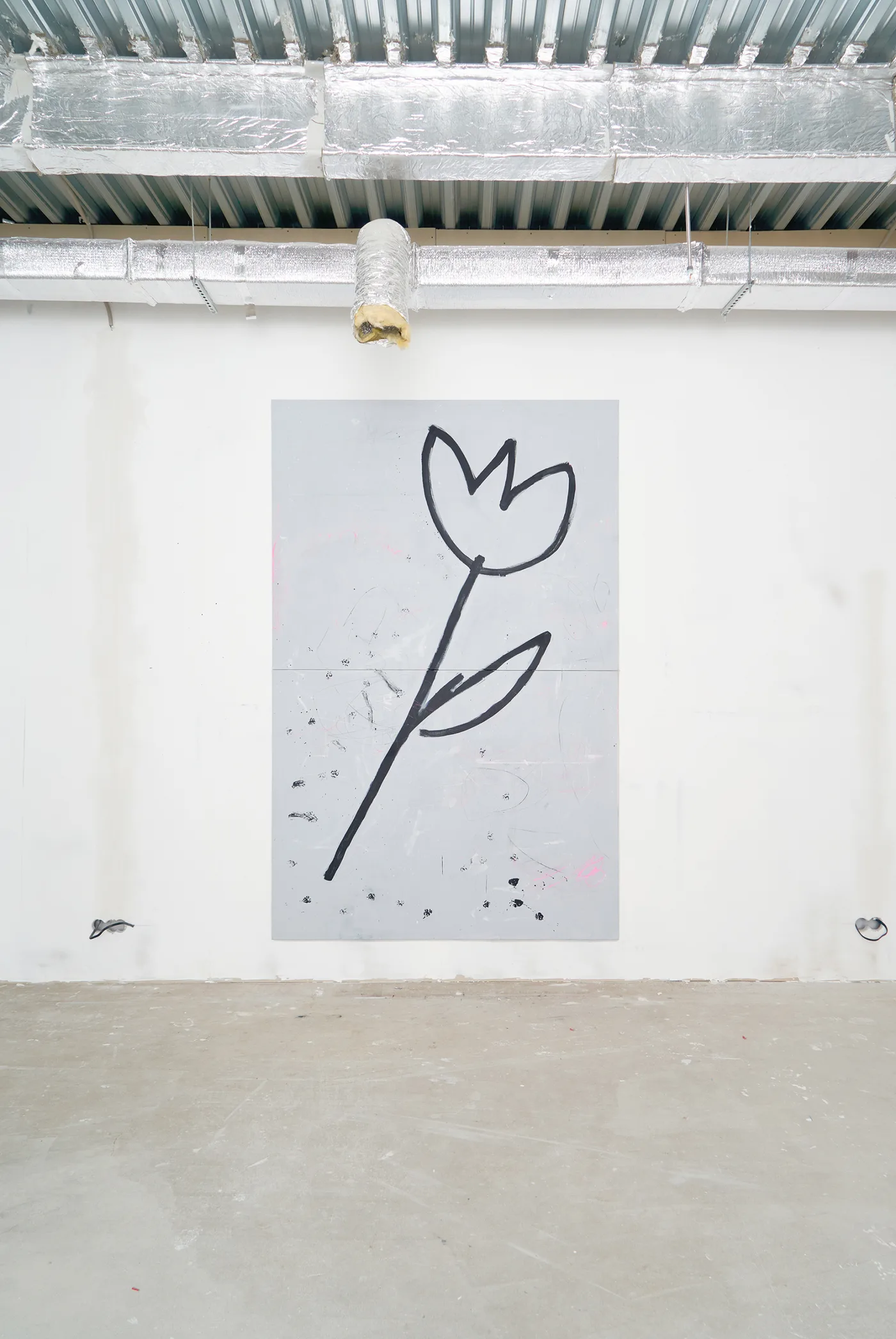 Flower — acrylic, raw canvas, 180 × 280 cm, 2021