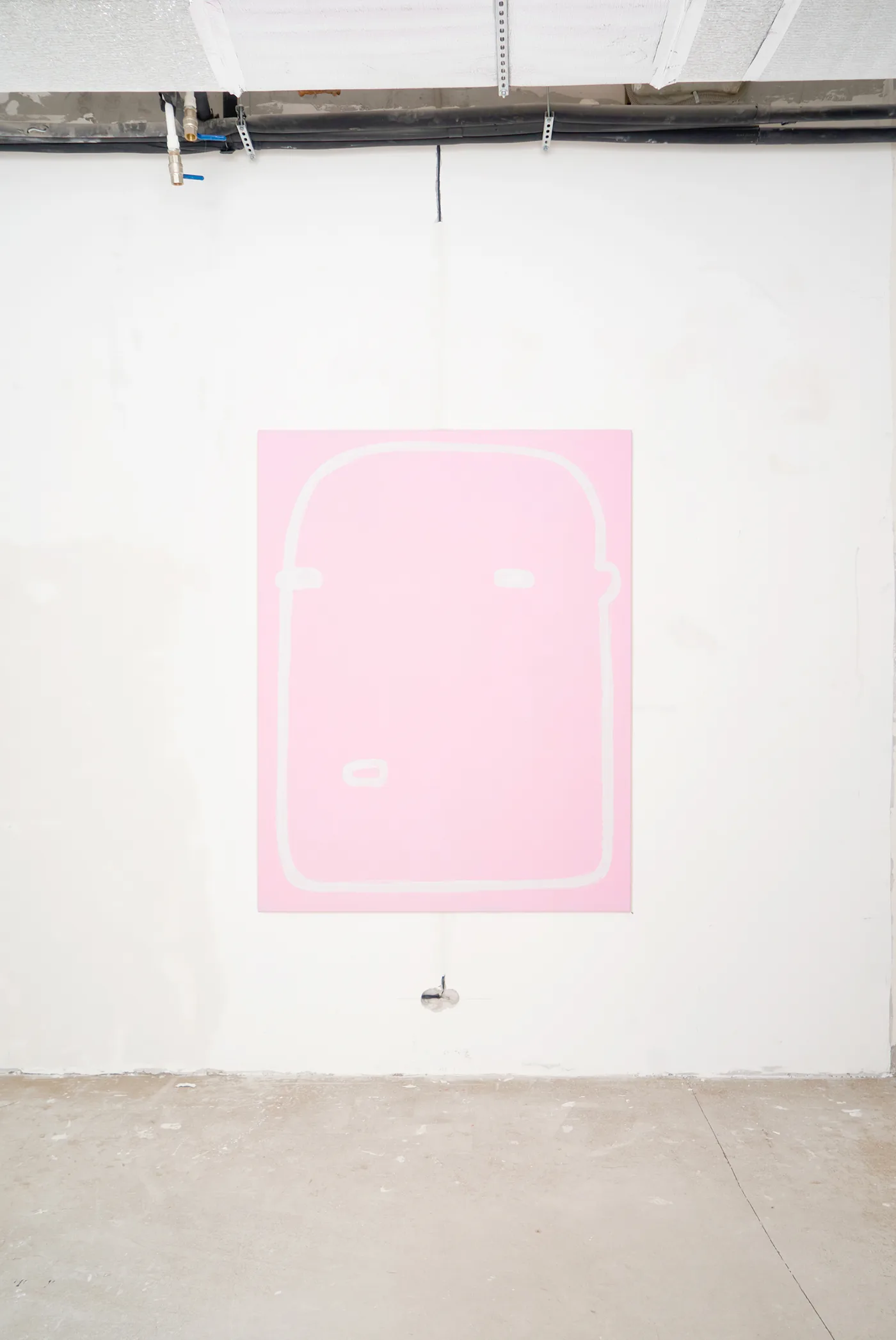 Untitled — acrylic, raw canvas, 110 × 150 cm, 2021